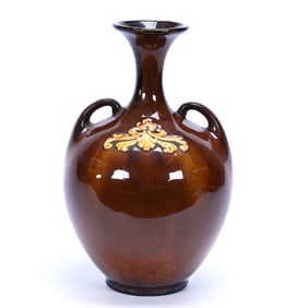 Vase, Two Handles, Unmarked Peters & Reed Art Pottery