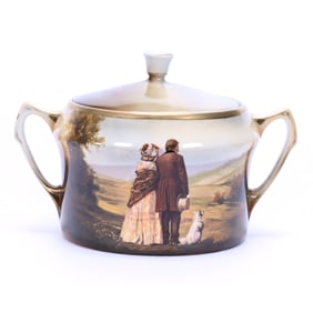 Cracker Jar, Two Handles, Marked R.S. Germany