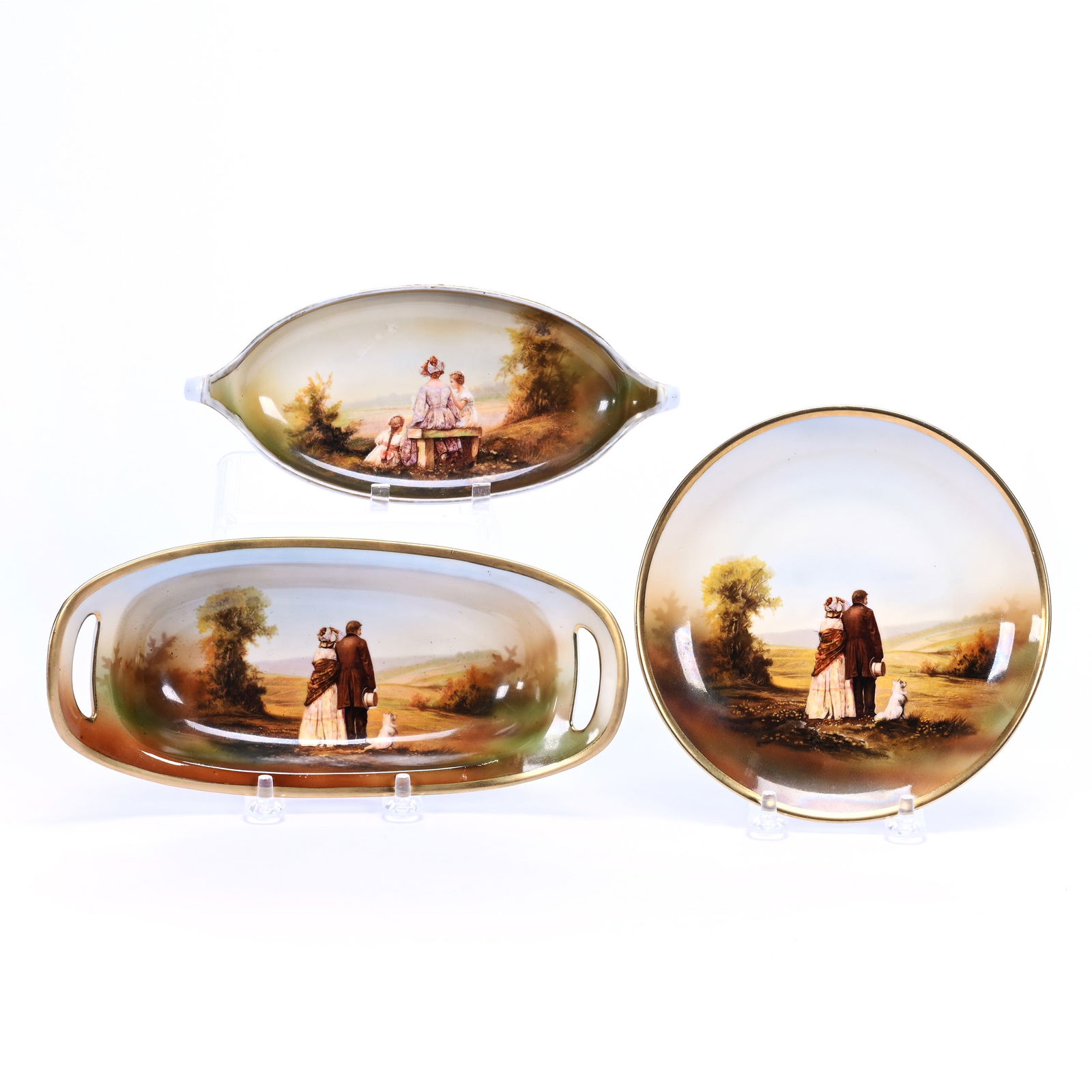 (3) Items, R.S. Germany, Rare Homesteaders Scenic Decor (1 of 2)