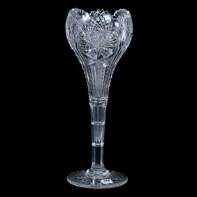 Tulip Shaped Vase, ABCG, Hobstar, Prism And Strawberry Diamond, Channel And Fan Motif