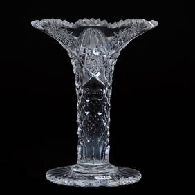 Vase, ABCG, Hobstar, Nailhead Diamond, Strawberry Diamond And Feather Motif (1 of 6)