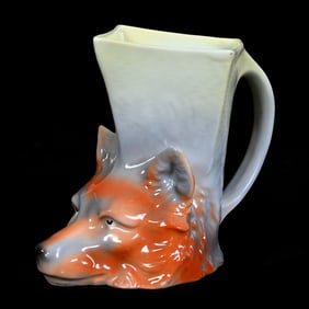 Creamer, Royal Bayreuth Blue Mark, Fox With Basket