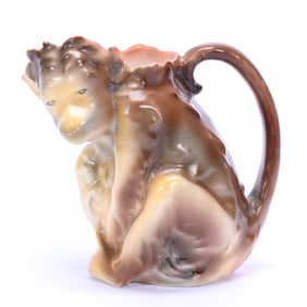 Creamer, Unmarked Royal Bayreuth Brown Monkey