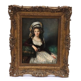 Framed Celluloid Type Print Featuring Madame D'Aguesseau De Fresnes