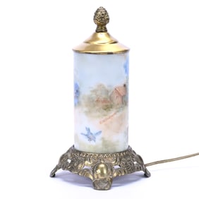 Boudoir Lamp, Unmarked Wave Crest Style