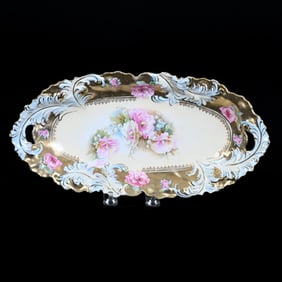 Celery Tray Marked R.S. Prussia, Plume Mold