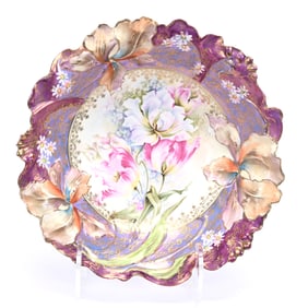 Bowl, Unmarked R.S. Prussia, Iris Variation Mold