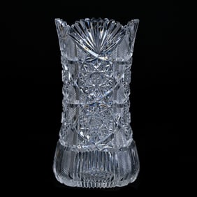 Celery Vase, American Brilliant Cut Glass, Electra Pattern By Straus