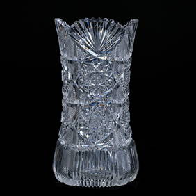 Celery Vase, American Brilliant Cut Glass, Electra Pattern By Straus (1 of 3)