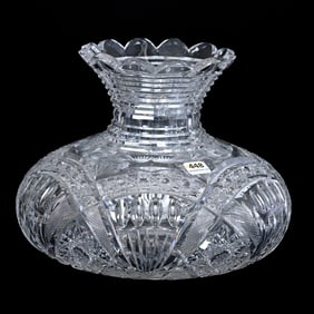 Flower Center, ABCG, Well Cut Featuring Hobstar, Strawberry Diamond, Cane, Punty And Fan Motif