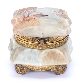 Jewel Box, Unmarked Wave Crest Cameo Carved