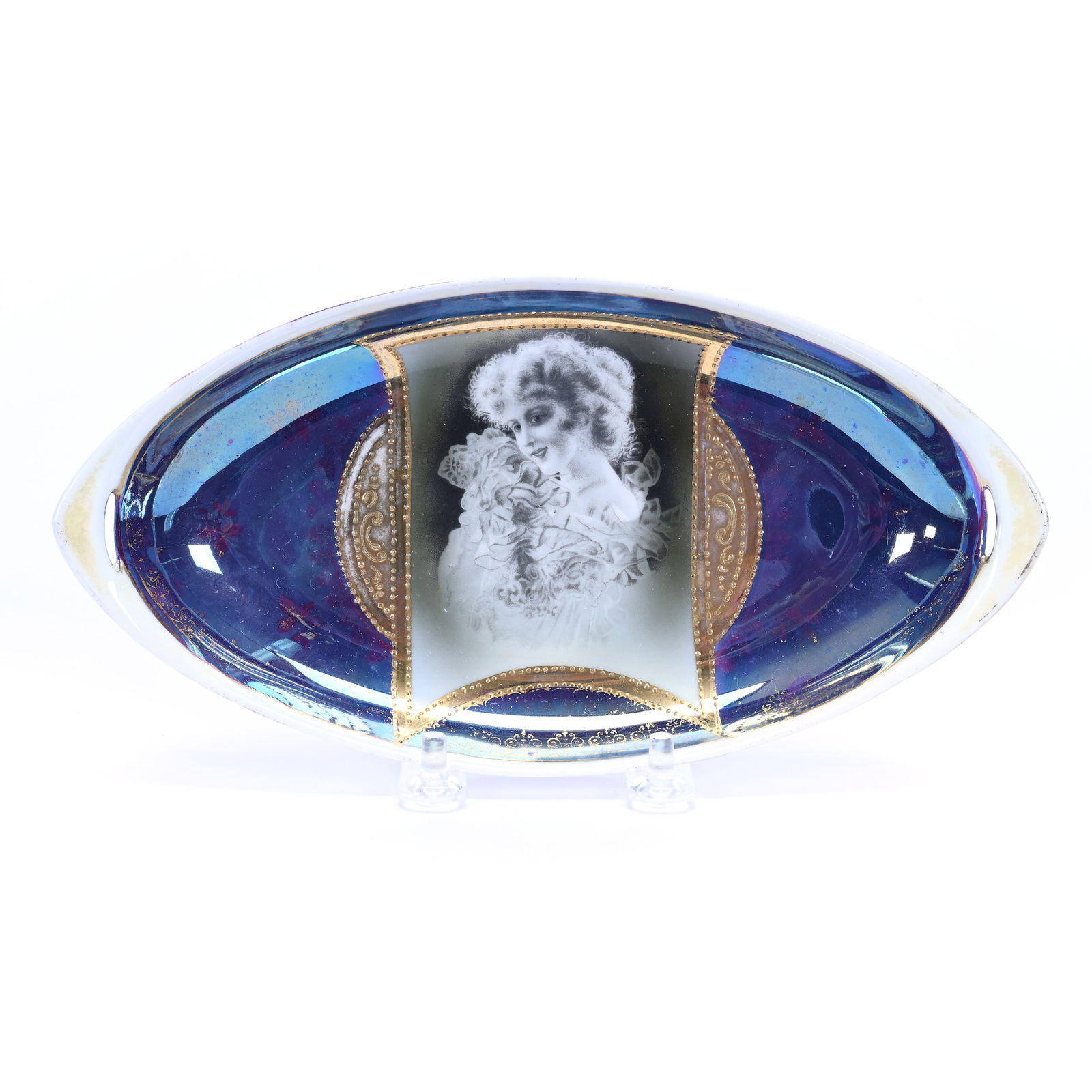 Relish Tray Marked R.S. Germany Black And White Portrait Decor (1 of 2)