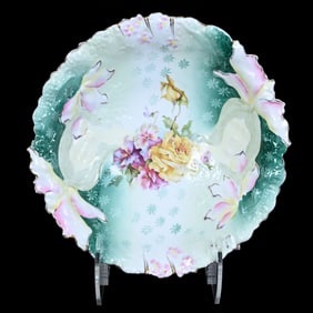 Bowl, Unmarked R.S. Prussia, Double Hidden Image