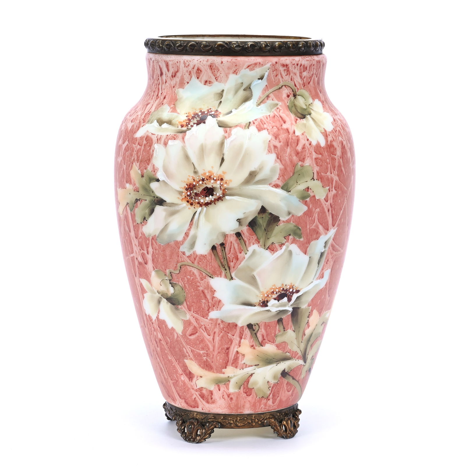 Vase Marked Kelva, Red Mottled Ground, Poppy Decor (1 of 3)