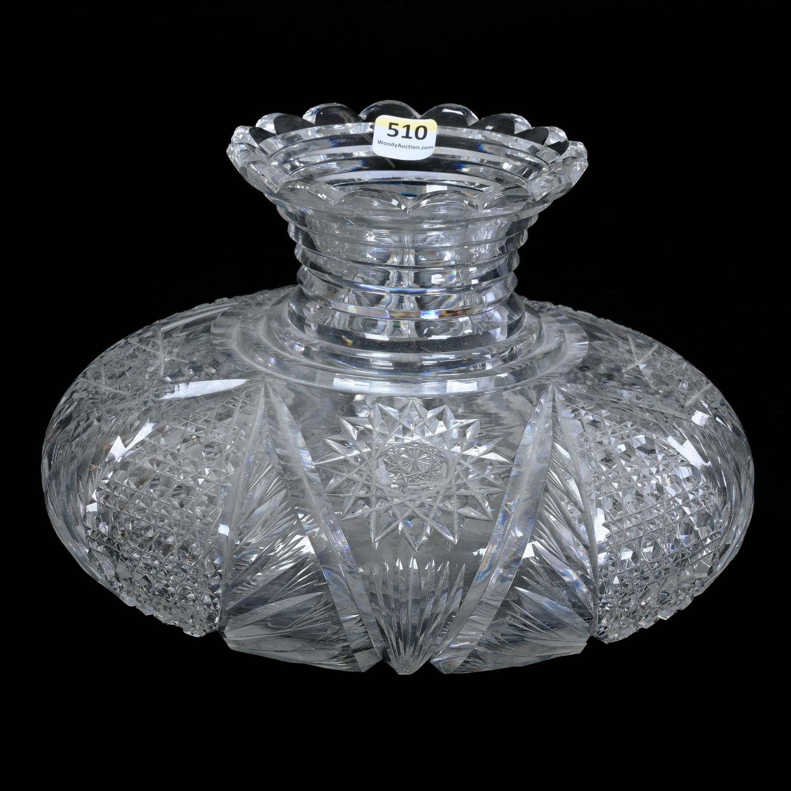 Flower Center, American Brilliant Cut Glass, Pinetree Pattern (1 of 3)