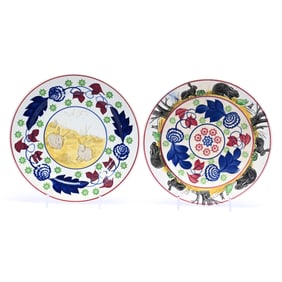 (2) Plates, English Rabbitware, Circa Late 19th Century/Early 20th Century