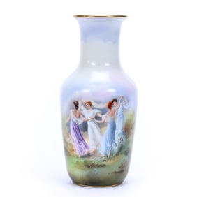 Vase, Unmarked R.S. Suhl, Dancing Maidens Decor