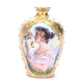 Miniature Vase Marked Prov Saxe