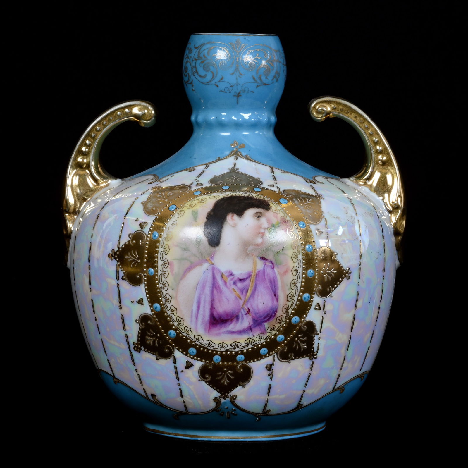 Vase, Two Handles, Marked E. S. Germany (1 of 3)