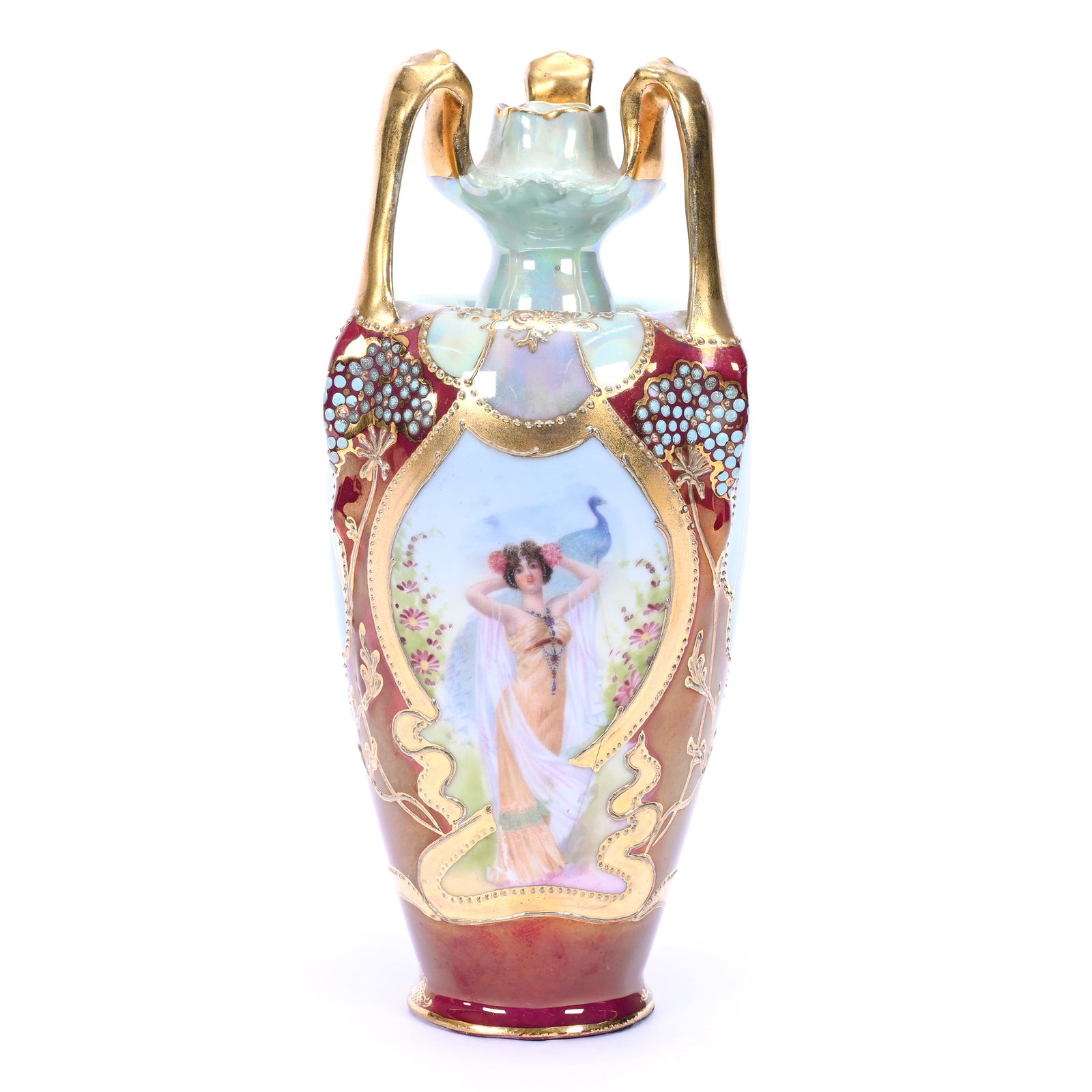 Vase, Three Handles, Marked Royal Windsor (1 of 3)