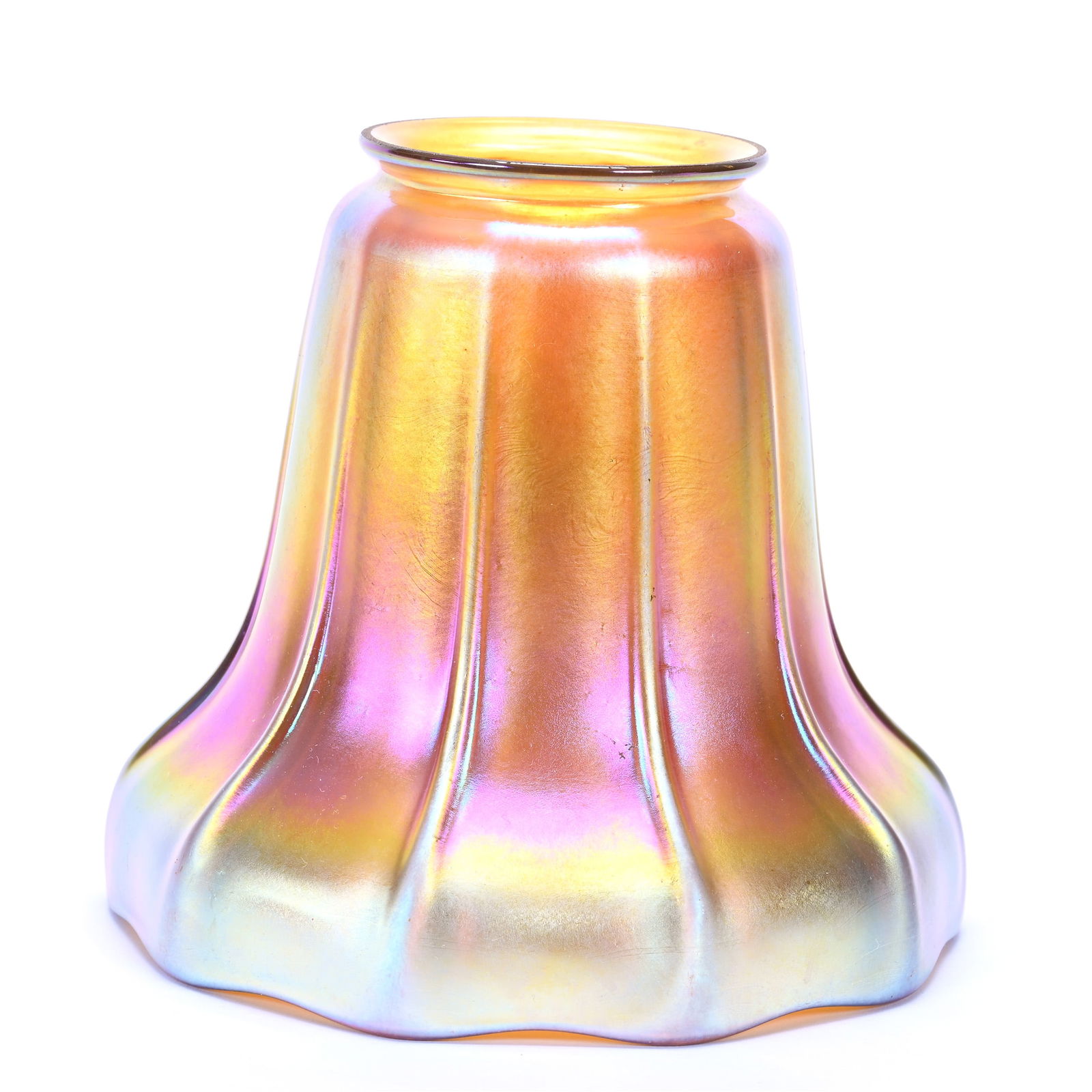 Light Shade Signed Steuben Art Glass, Gold Iridescent (1 of 4)