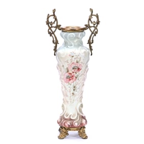 Vase, Two Handles, Unmarked Wave Crest, Elaborate Wave Mold