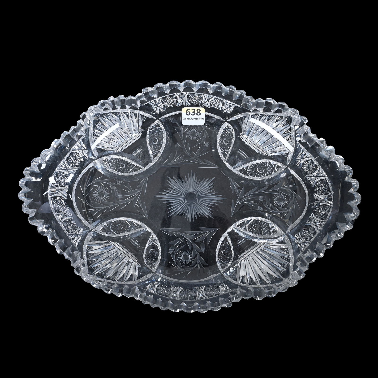 Oval Tray, American Brilliant Cut Glass (1 of 2)
