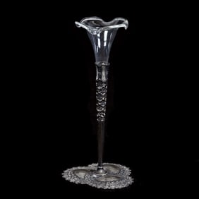 Bud Vase Marked Tiffany & Company Sterling Silver Holder