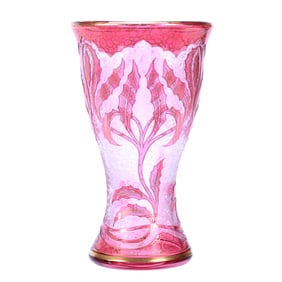 Vase, Brilliant Period Art Glass Signed Honesdale By Dorflinger