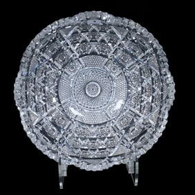 Bowl, American Brilliant Cut Glass, Leonardo Pattern As Identified By Pearson