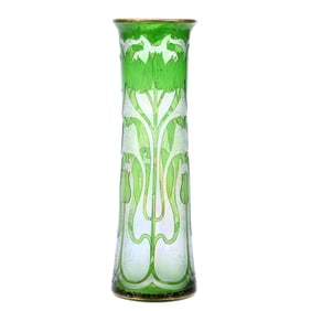 Vase, Brilliant Period Art Glass Signed Honesdale By Dorflinger