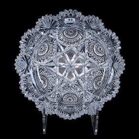 Bowl, American Brilliant Cut Glass, Stratford Pattern By Libbey