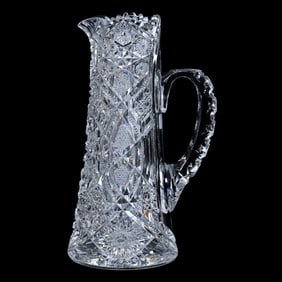 Tankard, American Brilliant Cut Glass, Marcella Pattern By Libbey