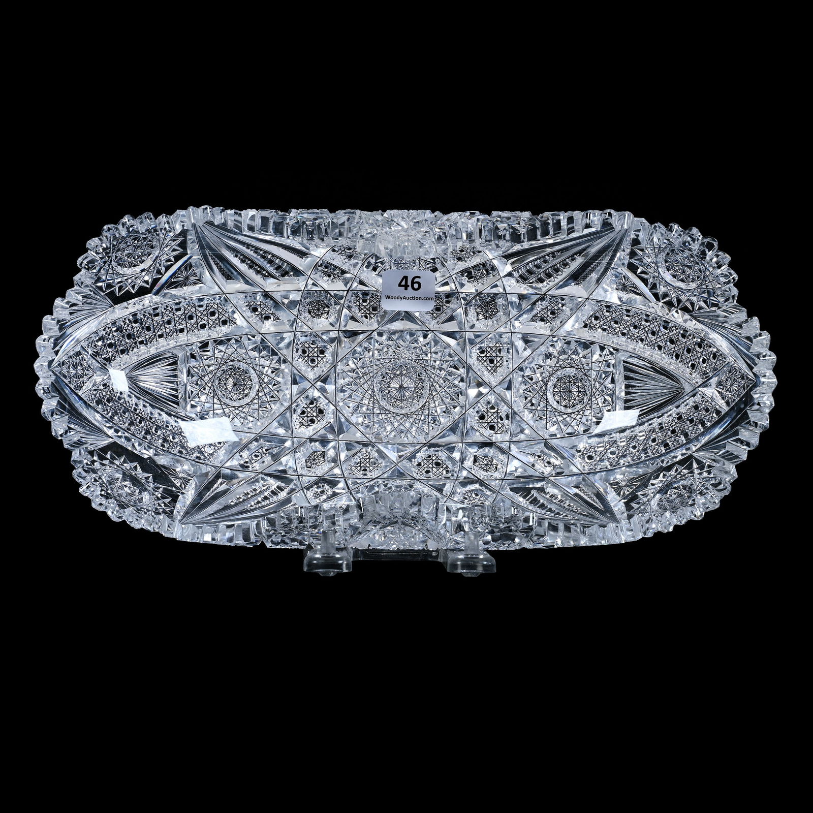 Folded Bread Tray, American Brilliant Cut Glass, Carolyn Pattern By J. Hoare (1 of 3)