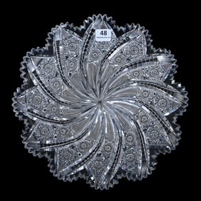 Plate, American Brilliant Cut Glass