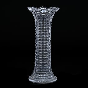 Vase, American Brilliant Cut Glass, Tiffany Pattern By Dorflinger