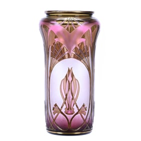 Vase, Brilliant Period Art Glass Signed Honesdale By Dorflinger
