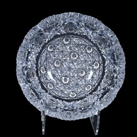Bowl, American Brilliant Cut Glass, Hunt's Royal Pattern
