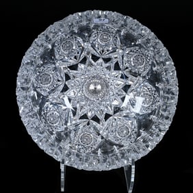 Bowl, American Brilliant Cut Glass, Signed Egginton Dryden Pattern