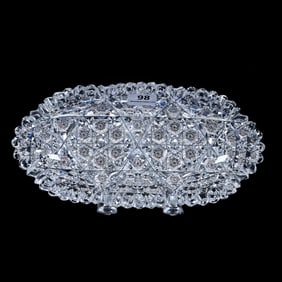 Relish Tray, American Brilliant Cut Glass, Signed Egginton Arabian #1 Pattern