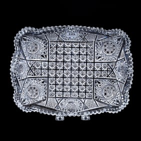 Rectangular Tray, American Brilliant Cut Glass