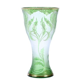 Vase, Brilliant Period Art Glass Signed Honesdale By Dorflinger