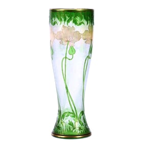 Vase, Brilliant Period Art Glass Signed Honesdale By Dorflinger
