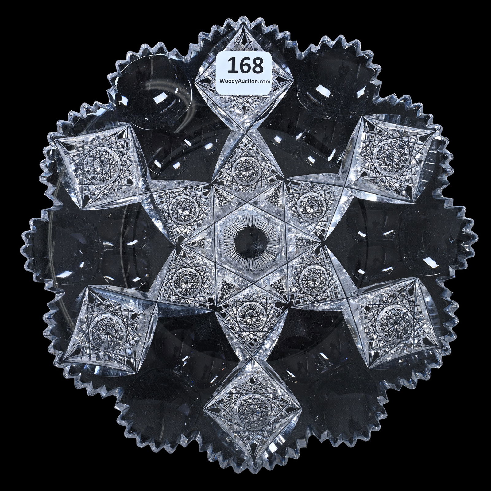 Plate, American Brilliant Cut Glass, Signed Hawkes Queens Pattern (1 of 2)