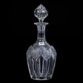 Decanter, American Brilliant Cut Glass, Signed Sinclaire Westminster Pattern