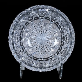 Bowl, American Brilliant Cut Glass, Signed Tuthill Rex Pattern
