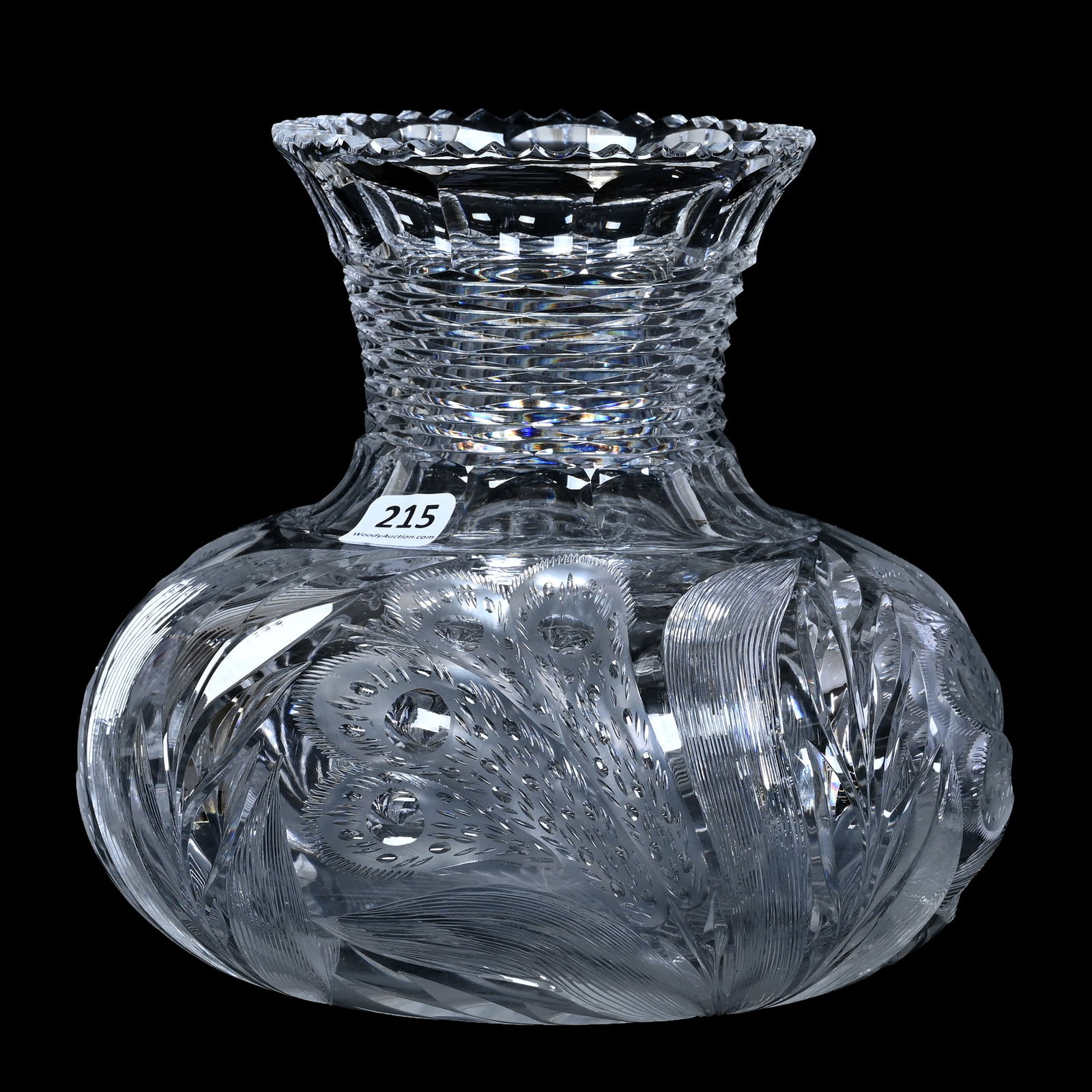 Flower Center, American Brilliant Cut Glass, Tiger Lily Pattern By Pairpoint (1 of 3)