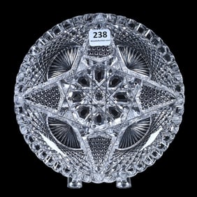 Plate, American Brilliant Cut Glass, Pattern #932 By J. Hoare