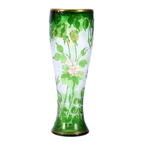 Vase, Brilliant Period Art Glass Signed Honesdale By Dorflinger