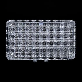 Rectangular Tray, American Brilliant Cut Glass, King George Pattern By Fry